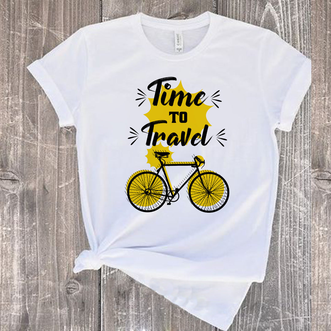 Time to Travel Classic Printed T-shirt