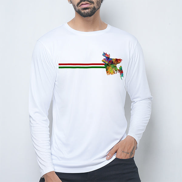 Travel Vibes – Bangladesh Map Full Sleeve T-shirt