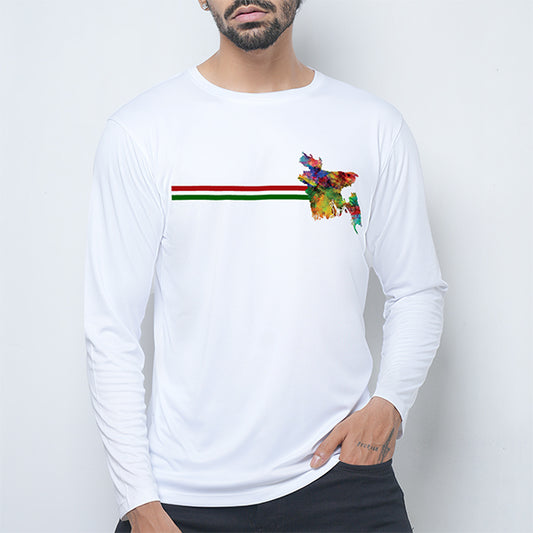 Travel Vibes – Bangladesh Map Full Sleeve T-shirt