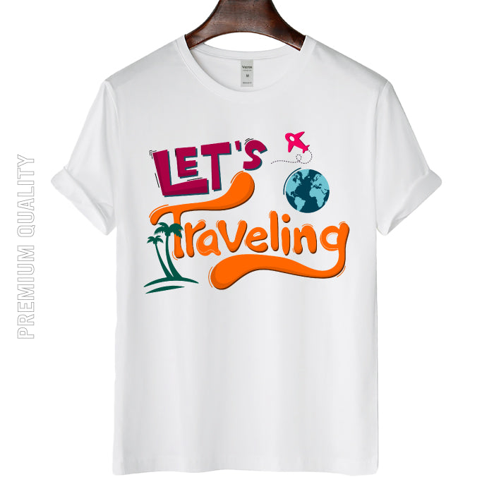 Classic and Comfort Artistic Let's Traveling T-shirt