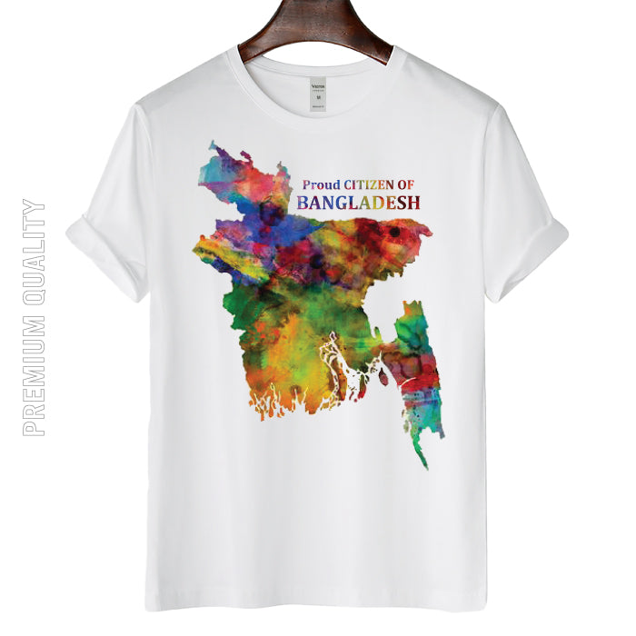 Classic and Comfort Artistic Bangladesh Map T-shirt