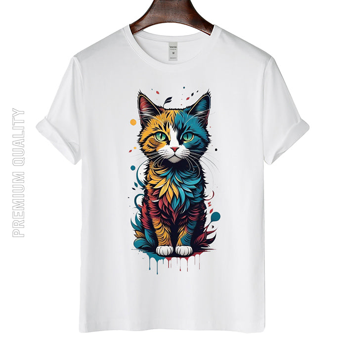 Classic and Comfort Artistic Cat T-shirt